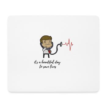 Greys Anatomy: C'est une belle journée pour sauver des vies - Tapis de souris (format paysage) - blanc - Devant