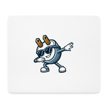 Cooler Elektriker Dabbing Cartoon - Mousepad (Querformat) - Weiß - Vorne