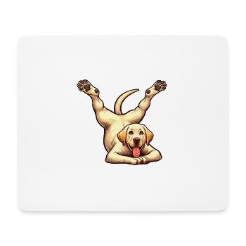 Golden Retriever Yoga & Gymnastics Talent - Mouse Pad (horizontal) - white - Front