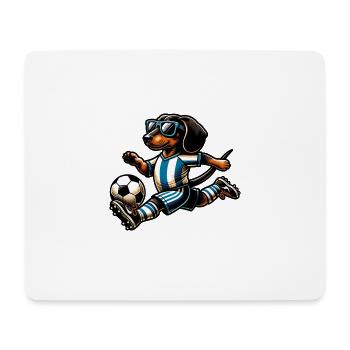 Dachshund Soccer Wiener Dog Fan - Mouse Pad (horizontal) - white - Front