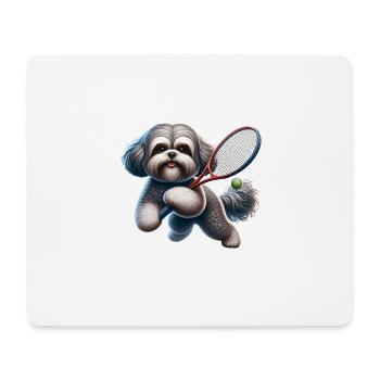 Bolonka Zwetna Hund Tennis Spieler - Mousepad (Querformat) - Weiß - Vorne