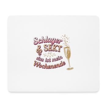 Schlager & Sekt This is my weekend - Mouse Pad (horizontal) - white - Front