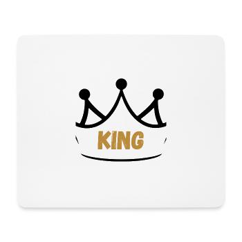 King - Mousepad (Querformat) - Weiß - Vorne