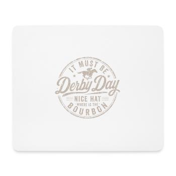 DerbyDay Vintage Stempel-Design - Mousepad (Querformat) - Weiß - Vorne
