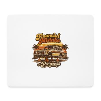 4x4 Humor Financial Error | Retro Gift - Mouse Pad (horizontal) - white - Front
