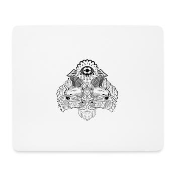 Paralleler menschlicher Gedanke - Mousepad (Querformat) - Weiß - Vorne