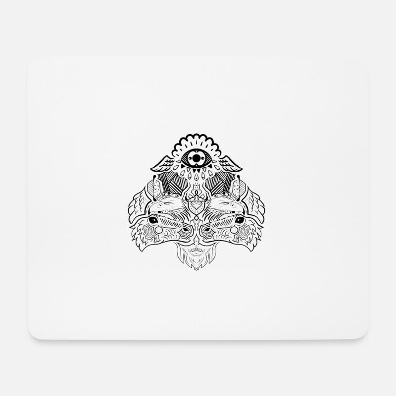 Paralleler menschlicher Gedanke - Mousepad (Querformat) - Weiß