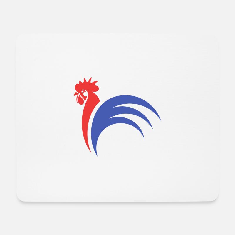 Der französische Hahn - Mousepad (Querformat) - Weiß