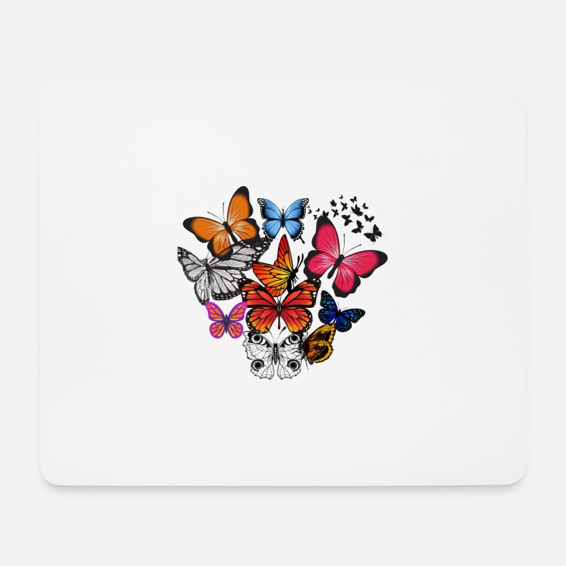 Schmetterlinge - Mousepad (Querformat) - Weiß