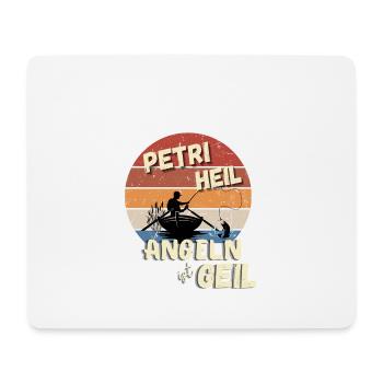 Angeln ist geil Angler Shirt Motiv Geschenk Idee - Mousepad (Querformat) - Weiß - Vorne