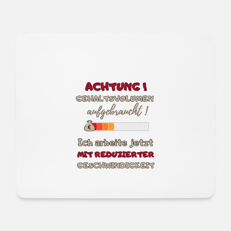 lustiger witziger Spruch Text Arbeit Buro Geschenk - Mousepad (Querformat) - Weiß