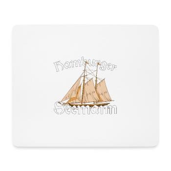 Hamburger Seemann Segelschiff Hamburg Geschenk - Mousepad (Querformat) - Weiß - Vorne