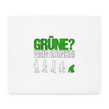 Grüne nein danke Spruch Geschenk - Mousepad (Querformat) - Weiß - Vorne