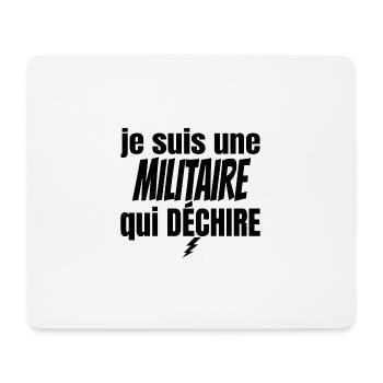 militaire qui déchire - Tapis de souris (format paysage) - blanc - Devant
