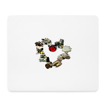 Auto parts heart - used car parts with heart! - Mouse Pad (horizontal) - white - Front