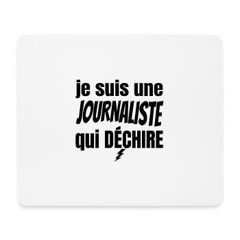 journaliste qui déchire - Tapis de souris (format paysage) - blanc - Devant