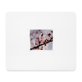 Kirschblüten & Kirschbaum - Mousepad (Querformat) - Weiß - Vorne