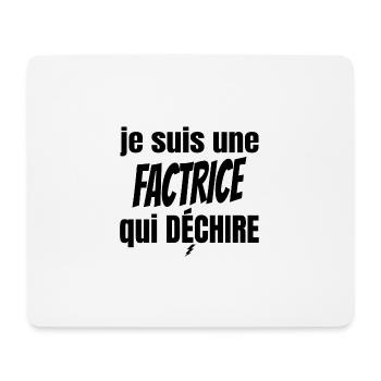factrice qui déchire - Tapis de souris (format paysage) - blanc - Devant