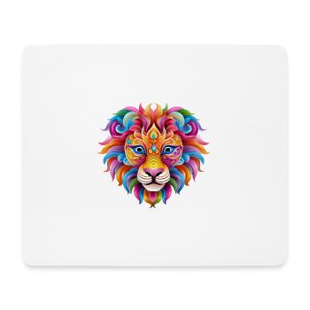 Mardi Gras Lion - Comic Book Style - Mouse Pad (horizontal) - white - Front