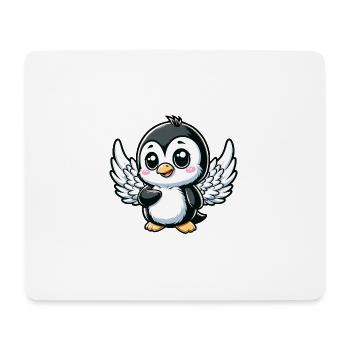 Süßer Pinguin Engel mit Flügeln Comic Design - Mousepad (Querformat) - Weiß - Vorne
