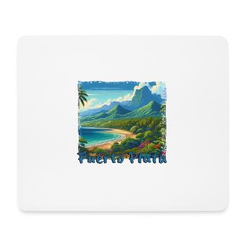 Puerto Plata: Strandurlaub mit Bergkulisse & - Mousepad (Querformat) - Weiß - Vorne