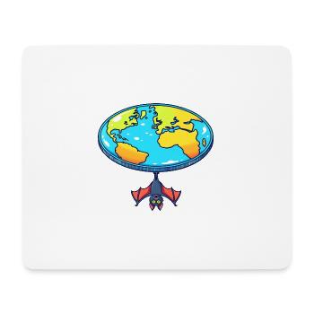 Cache-cache de chauve-souris de la terre plate - Tapis de souris (format paysage) - blanc - Devant