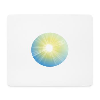 Rayons de soleil en cercle - Tapis de souris (format paysage) - blanc - Devant