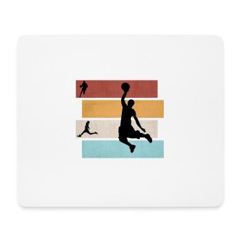 Basketball Basketballer - Mousepad (Querformat) - Weiß - Vorne