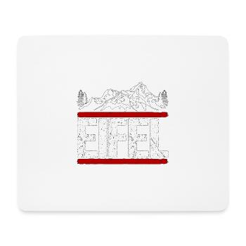 Eifel Wanderung wandern Geschenk - Mousepad (Querformat) - Weiß - Vorne