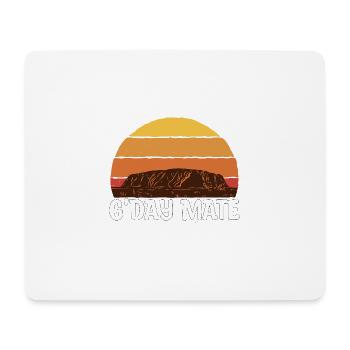 Australia G'Day Mate Ayers Rock Gift - Mouse Pad (horizontal) - white - Front