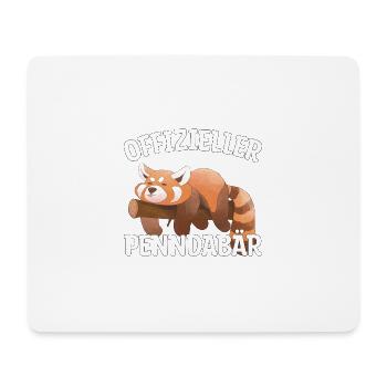 Panda Schlaf schlafen Nachthemd Geschenk - Mousepad (Querformat) - Weiß - Vorne