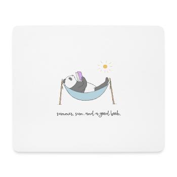 Summer Sun And a good book - Mousepad (Querformat) - Weiß - Vorne