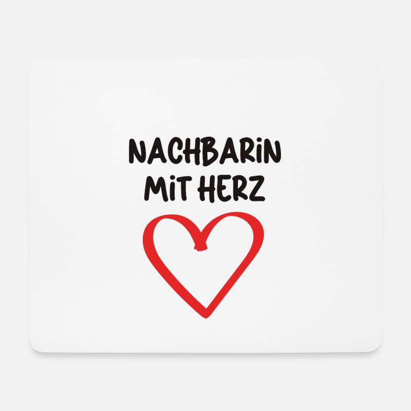 Nachbarin Mit Herz Danke Beste Lieblingsnachbarin - Mousepad (Querformat) - Weiß