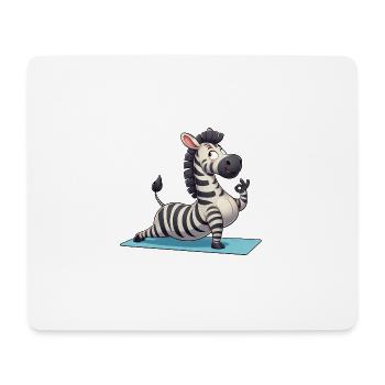 Zebra Yoga : Méditation Zen et Bouddhisme - Tapis de souris (format paysage) - blanc - Devant