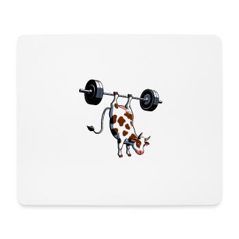 Kuh Handstand Training Workout Fitness Artist - Mousepad (Querformat) - Weiß - Vorne