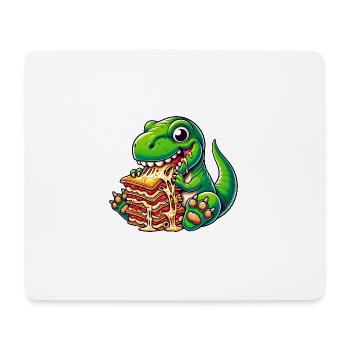 T-Rex Dino Lasagne Pâtes Dinosaure Italien F - Tapis de souris (format paysage) - blanc - Devant