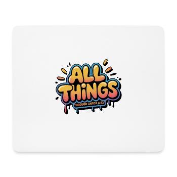 Ich Kann Alles Durch Ihn Der Mich Stärkt - Mousepad (Querformat) - Weiß - Vorne