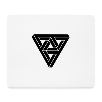 Optical illusion Triangle Minimal Shape - Mousepad (Querformat) - Weiß - Vorne