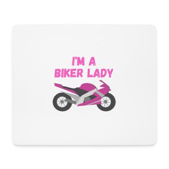 biker lady bike gift gift idea motorcycle - Mouse Pad (horizontal) - white - Front