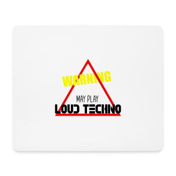 Kann lauten Techno spielen - Mousepad (Querformat) - Weiß - Vorne