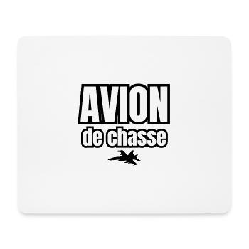 avion de chasse - Tapis de souris (format paysage) - blanc - Devant