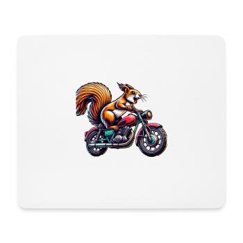 Motorrad Bike Eichhörnchen Nüsse Tierliebhaber - Mousepad (Querformat) - Weiß - Vorne