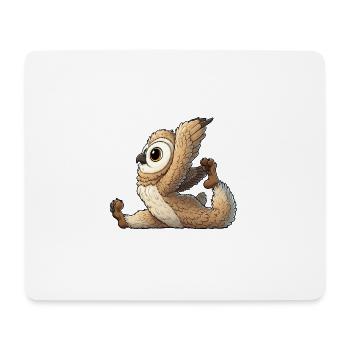 Owl Yoga & Fitness: Gymnastics Training - Mouse Pad (horizontal) - white - Front