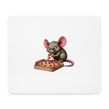 Laborratte Pizza Abenteuer Lustig - Mousepad (Querformat) - Weiß - Vorne