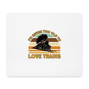 Model Railway Train Locomotives Gift - Mouse Pad (horizontal) - white - Front