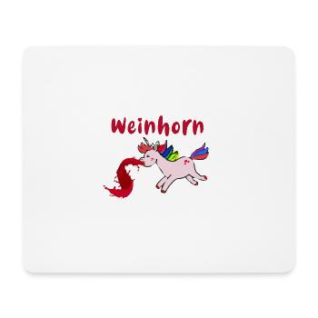 weinhorn,einhorn,wein,kotzendes einhorn - Mousepad (Querformat) - Weiß - Vorne