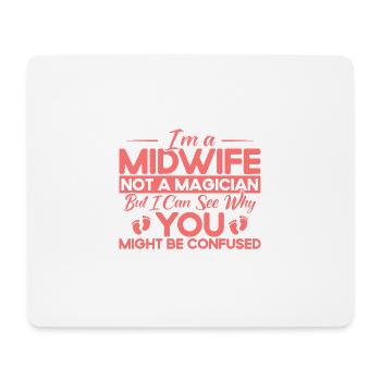 Sage-femme obstétricienne LD Work Gift - Tapis de souris (format paysage) - blanc - Devant