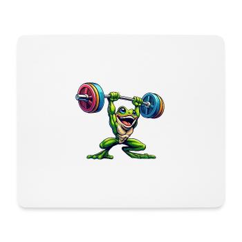 Frog Toad Dumbbell Workout - Mouse Pad (horizontal) - white - Front