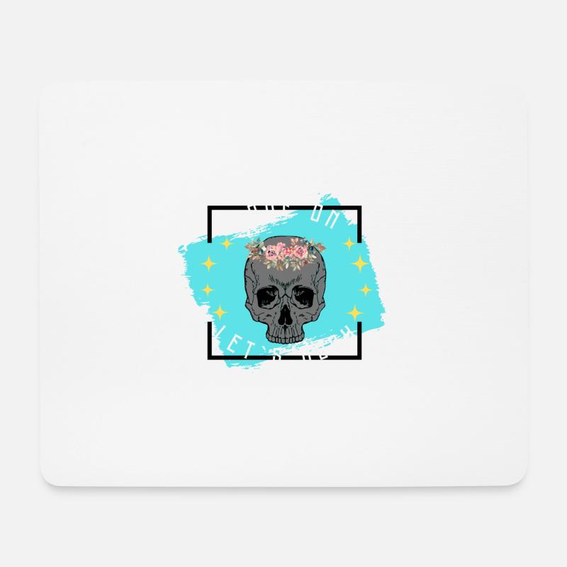 come on let ́s rock - Mouse Pad (horizontal) - white