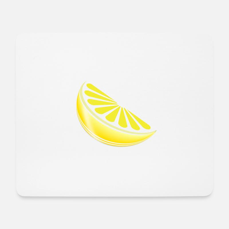 Zitrone - Mousepad (Querformat) - Weiß